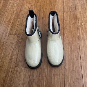 UGG Beige Shearling-Lined Boots